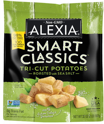 Roasted Tri-cut Potatoes With Sea Salt - Alexia Smart Classics Crinkle Cut Fries, Roasted (500x500), Png Download