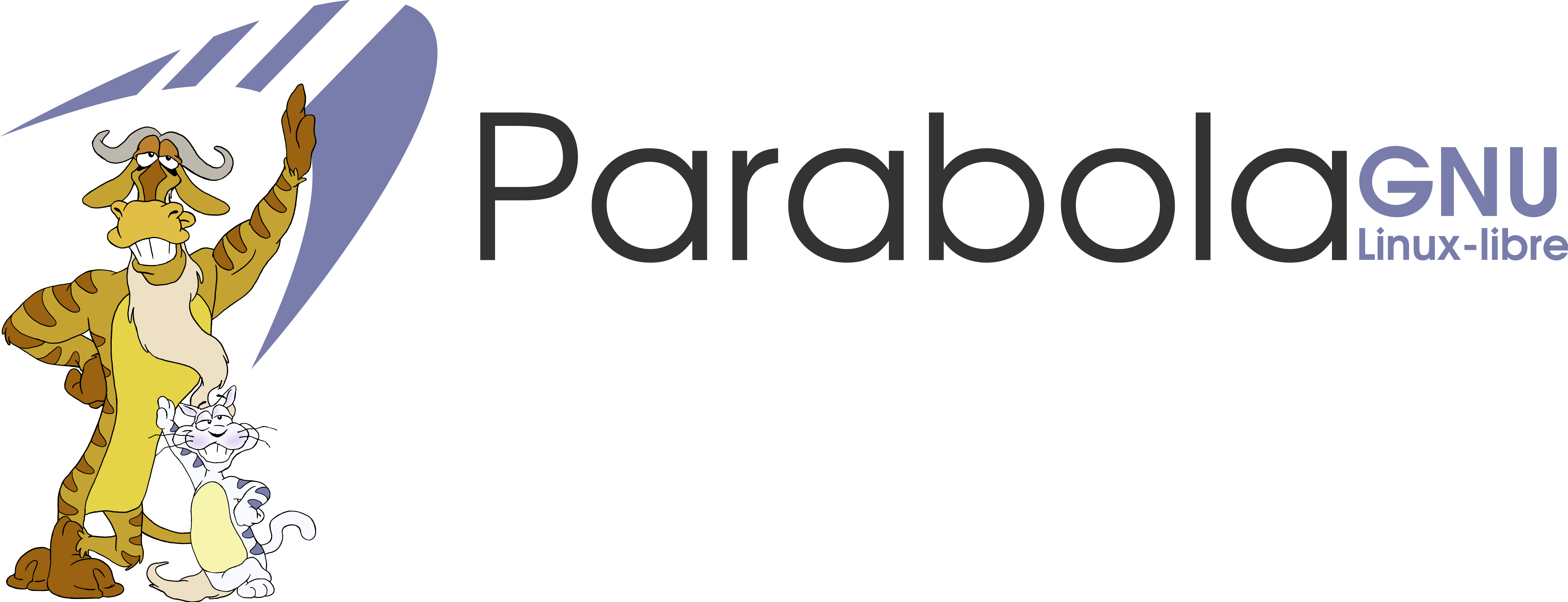 Gnu And Bola - Parabola Gnu/linux-libre (5334x2048), Png Download