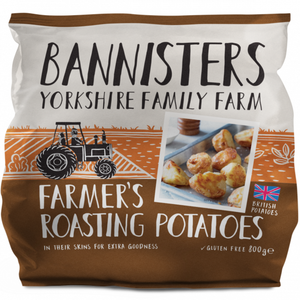Farmer's Roasting Potatoes - Bannisters' Farm Farmer's Roasting Potatoes Frozen (610x610), Png Download