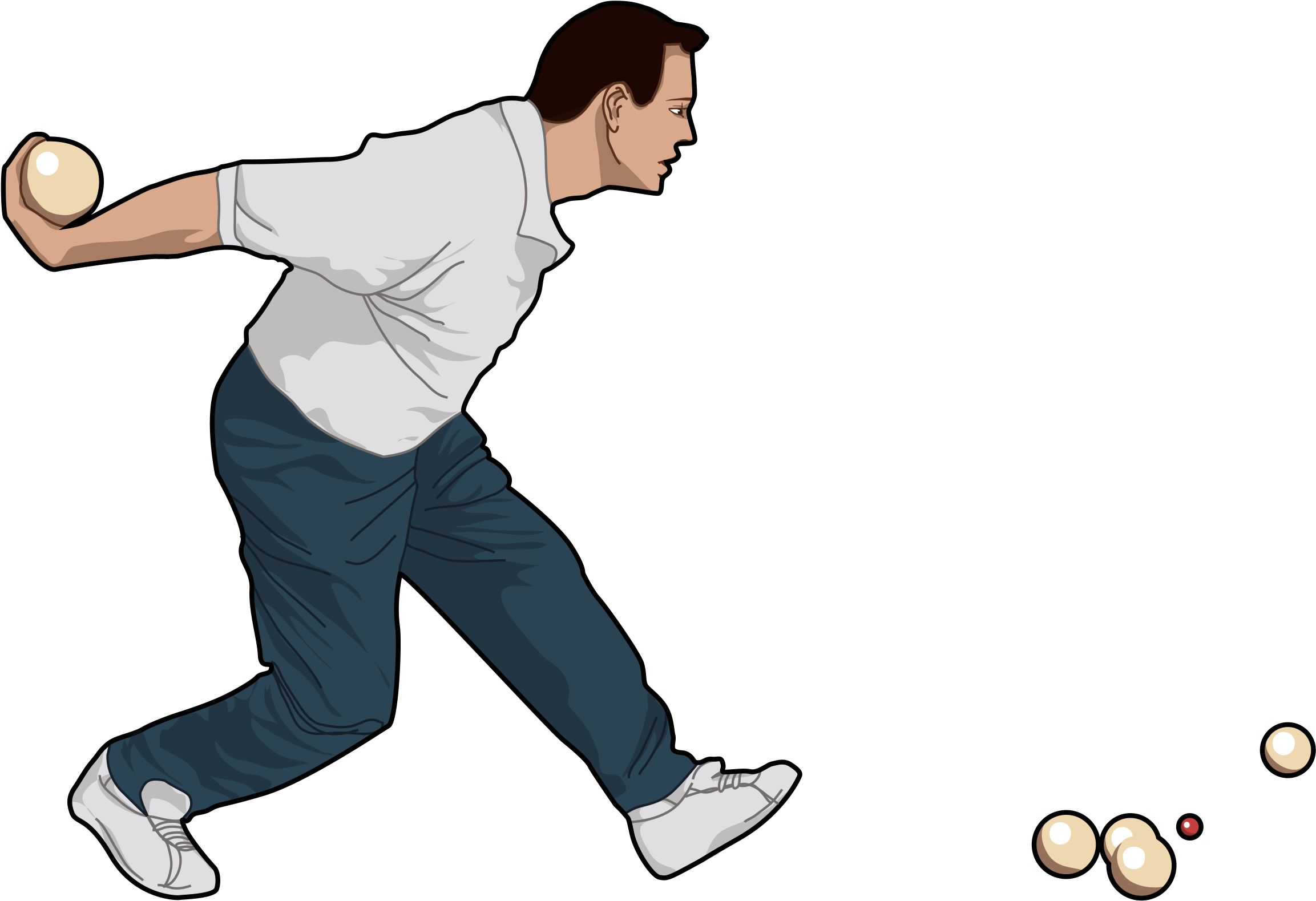 Archivo - Bola-canaria - Bolas De Petanca Dibujo (2335x1606), Png Download