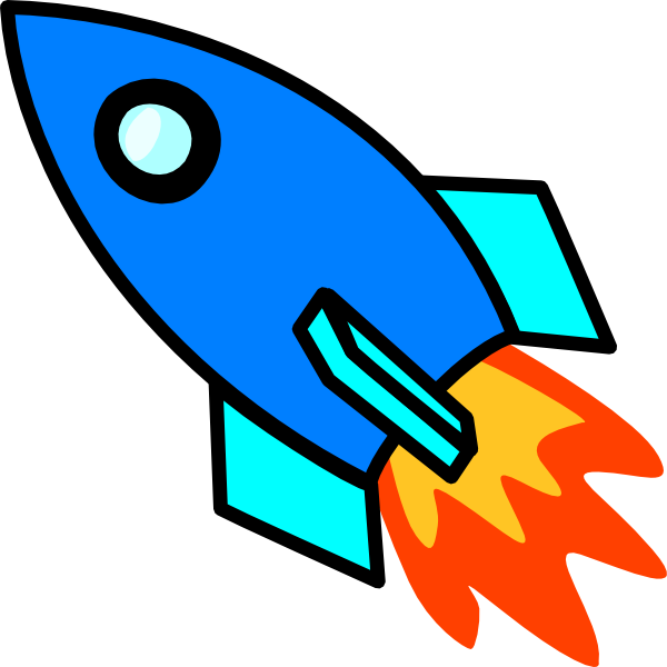 Blue Rocket Clip Art At Clker - Rocket Clipart (600x600), Png Download