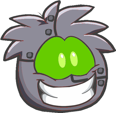 Robot 2 - Club Penguin Lava Puffle (476x479), Png Download