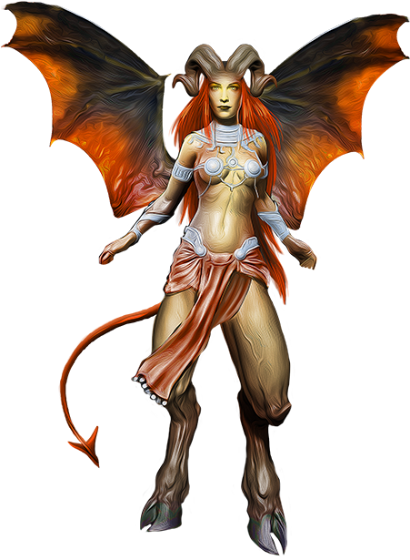 Traditional Games » Thread - Succubus Demon (450x630), Png Download