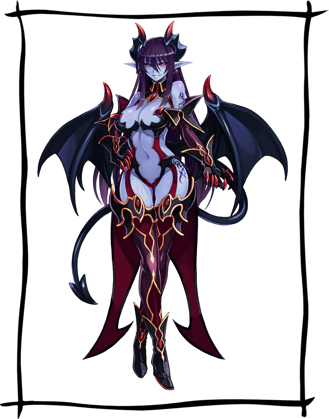 Demonic Succubi Traits - Demon Lord Monster Girl (1049x1335), Png Download