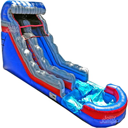 18 Ft Americana Water Slide - Water (474x480), Png Download