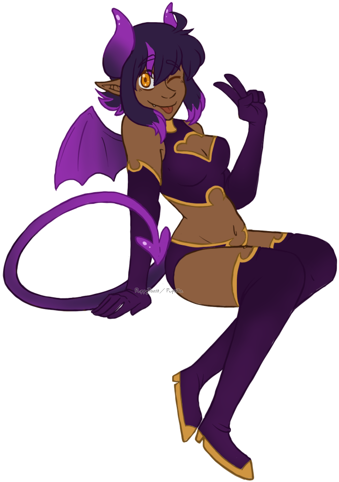 Spunky Succubus - Cartoon (729x1000), Png Download