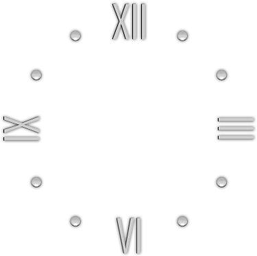 Complete Calendar Roman Numerals Steel Indices Thumbnail - Gold (405x405), Png Download