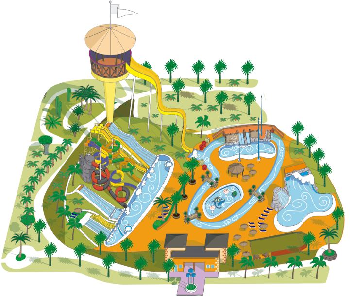 Water Park - Acua Water Park Corralejo (800x674), Png Download