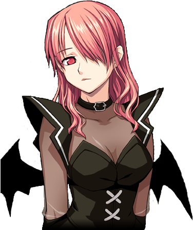 A Larger Picture Of Her In Succubus Form, Except She - Anime Girl Transparent Gif (382x455), Png Download