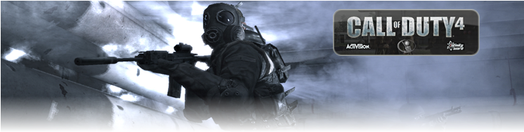 Cod - Call Of Duty 4 Modern Warfare Game (745x200), Png Download