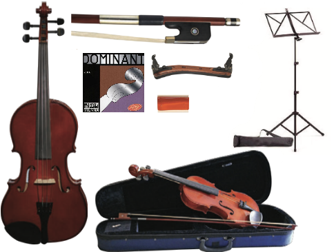 Viola Starter Kit W/dominant Strings - Thomastik Dominant Viola String Set - Medium Size:4/4 (497x373), Png Download