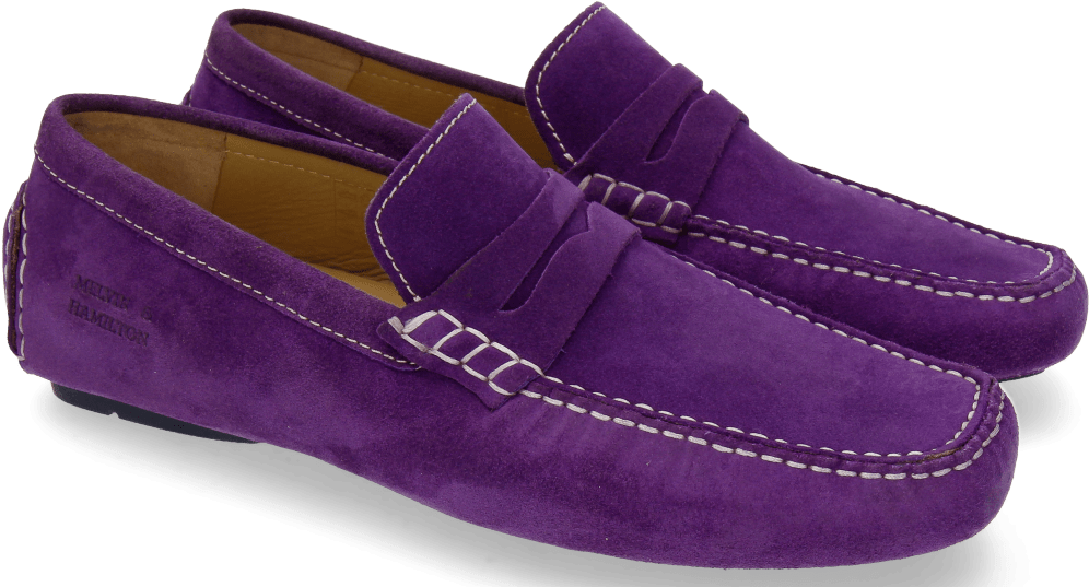 Loafers Driver 4 Suede Pattini Electric Viola - Slip-on Shoe (1024x1024), Png Download