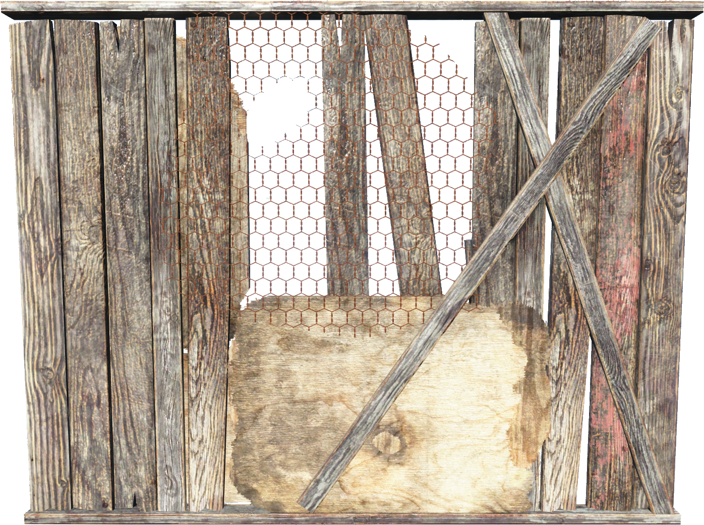 Fo4 Shack Wall Window - Plywood (1920x1080), Png Download
