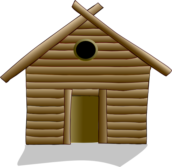 Lodge Clipart Shack - Three Little Pigs Wooden House (600x583), Png Download