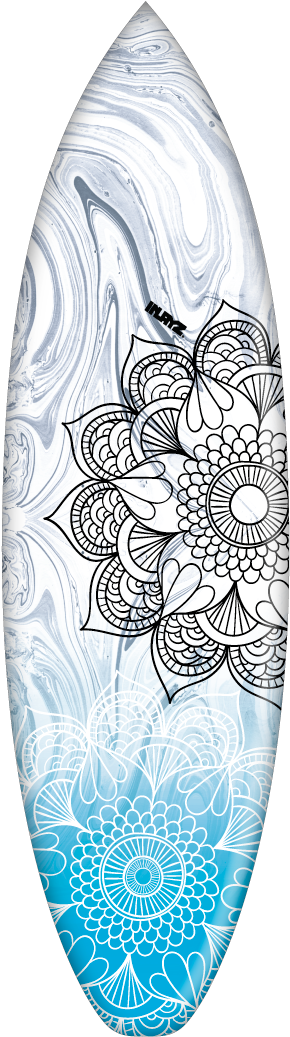 Drawn Surfboard Transparent - Mindfulness Malebog Til Orn Colouring Book For Adults (599x1200), Png Download