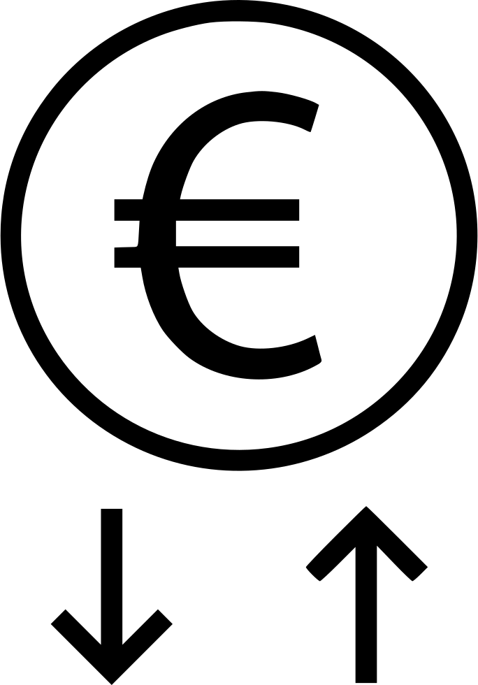 Arrows Up Down Euro Sing Comments - Vector Graphics (684x980), Png Download