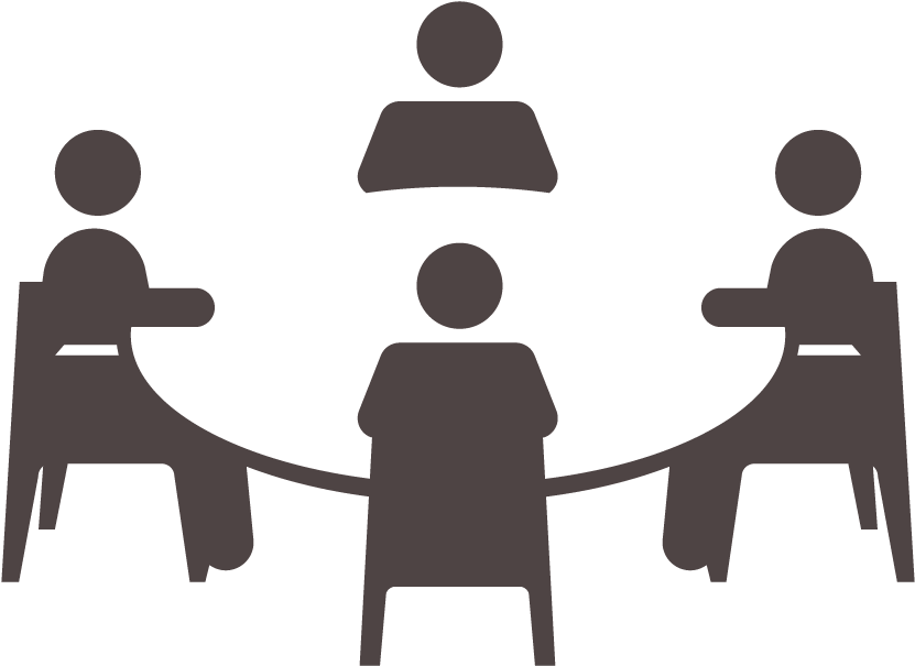 Collection Of Black And White High - Group Discussion Png (1024x682), Png Download