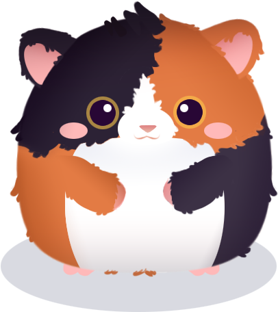 Fat Hamster By Misosazai - Cartoon Hamster Png Transparent (440x504), Png Download