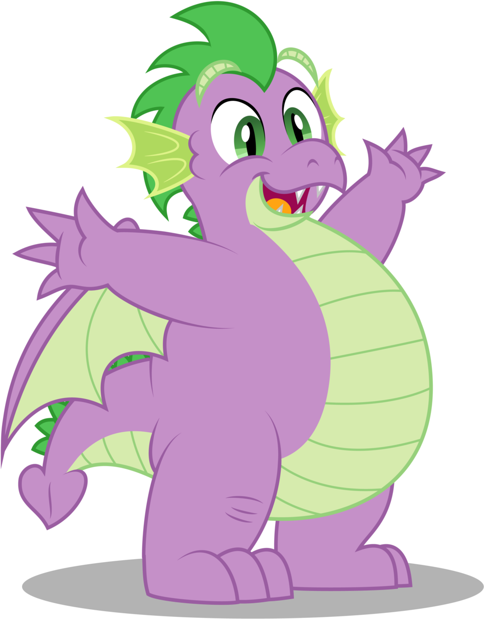 Aleximusprime, Chubby, Dragon, Fat, Fat Spike, Male, - Art (1024x1261), Png Download