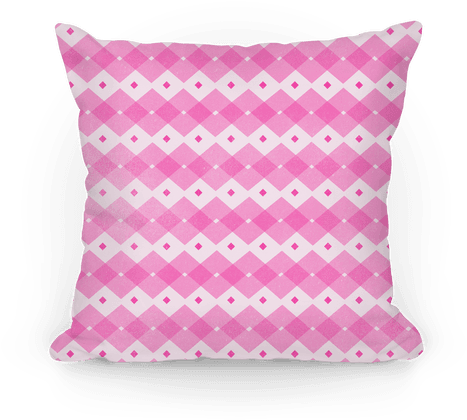 Pink Checkered Pattern Pillow - Cushion (484x484), Png Download