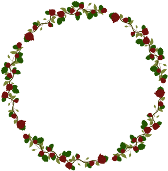 Beautiful Rose Wreath Vector Frame, Border, Vector, - Euclidean Vector (360x360), Png Download