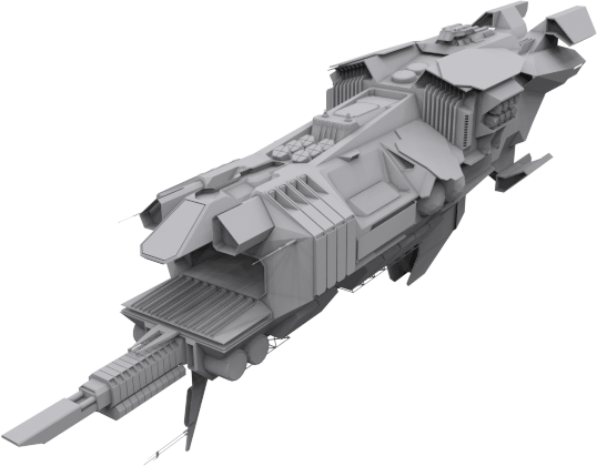 Pirate Mothership 3d Model Obj Mtl 1 - 3d Model Spaceships Transparent (538x420), Png Download