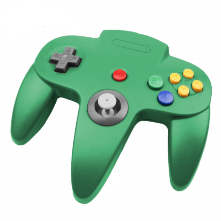 Nintendo 64 Green Controller - Video Game (462x455), Png Download