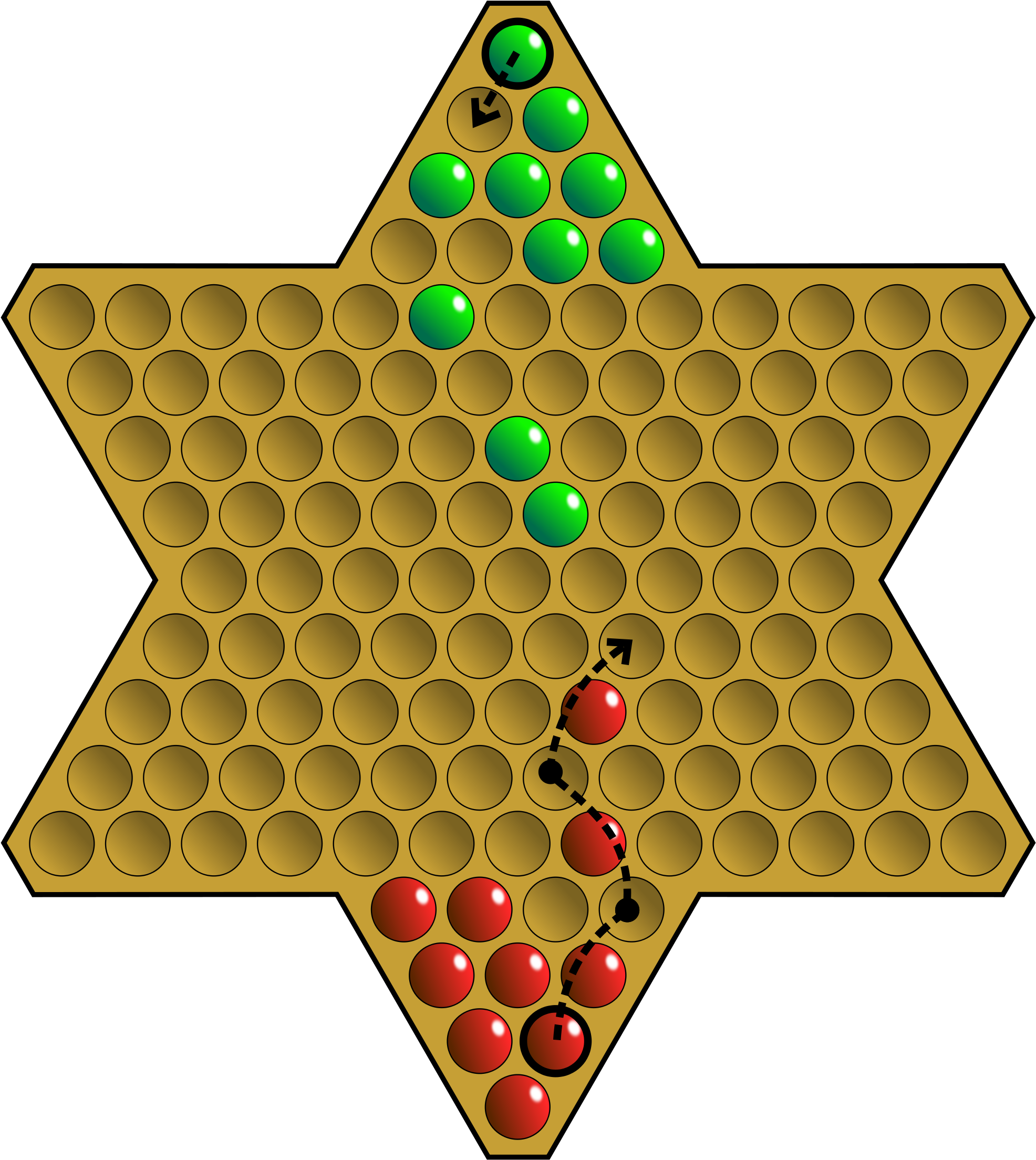 Open - Chinese Checkers (2000x2241), Png Download