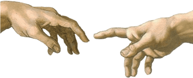 Dedo De Dios Capilla Sixtina Michelangelo - Creation Of Adam Sticker (628x353), Png Download