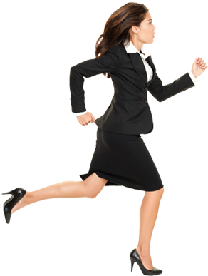 People Running Away Png - Hurried Vegetarian 1-2-3: Delicious 3-step Vegetarian (319x425), Png Download