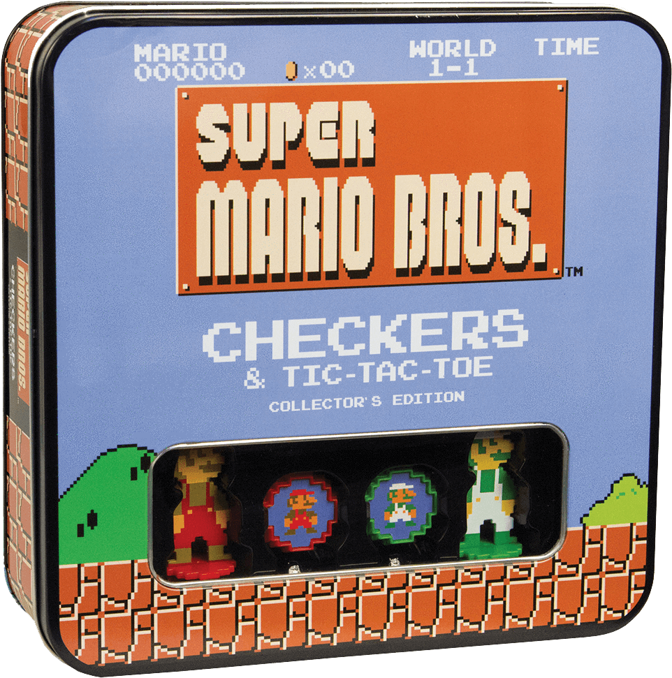 Checkers & Tic Tac Toe - Super Mario Bros Checkers And Tic Tac Toe (1000x1009), Png Download