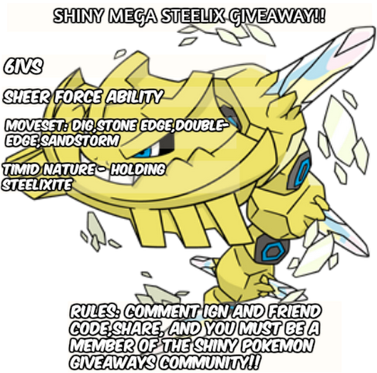 Photo - Mega Steelix Shiny Png (530x530), Png Download