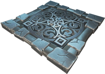 Steam Vent Silver Image - Floor (400x335), Png Download