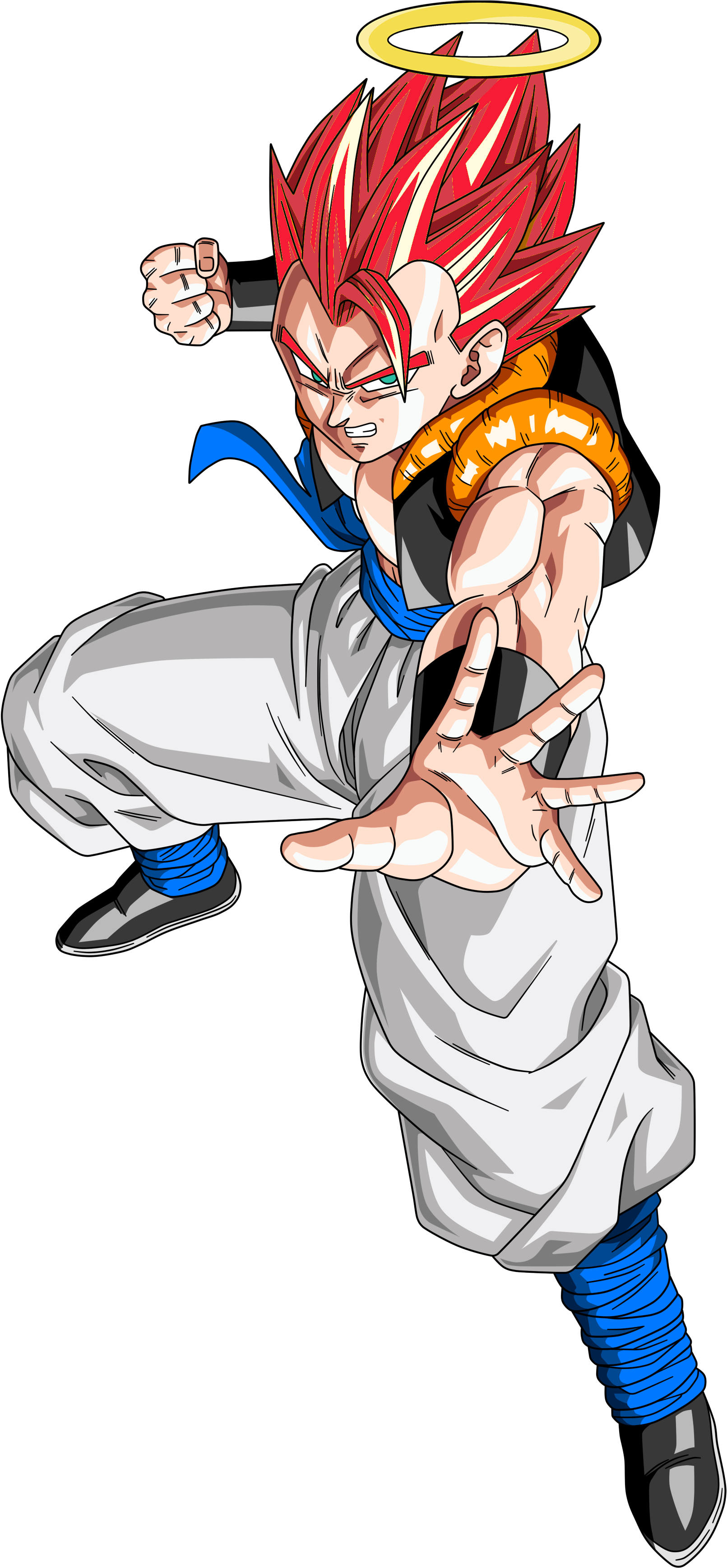 Gogeta Ssj Dios By Spideydarkness - Dragon Ball Gogeta Dios (2500x3600), Png Download
