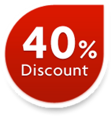 40% Discount Sticker - 40% Discount (400x400), Png Download