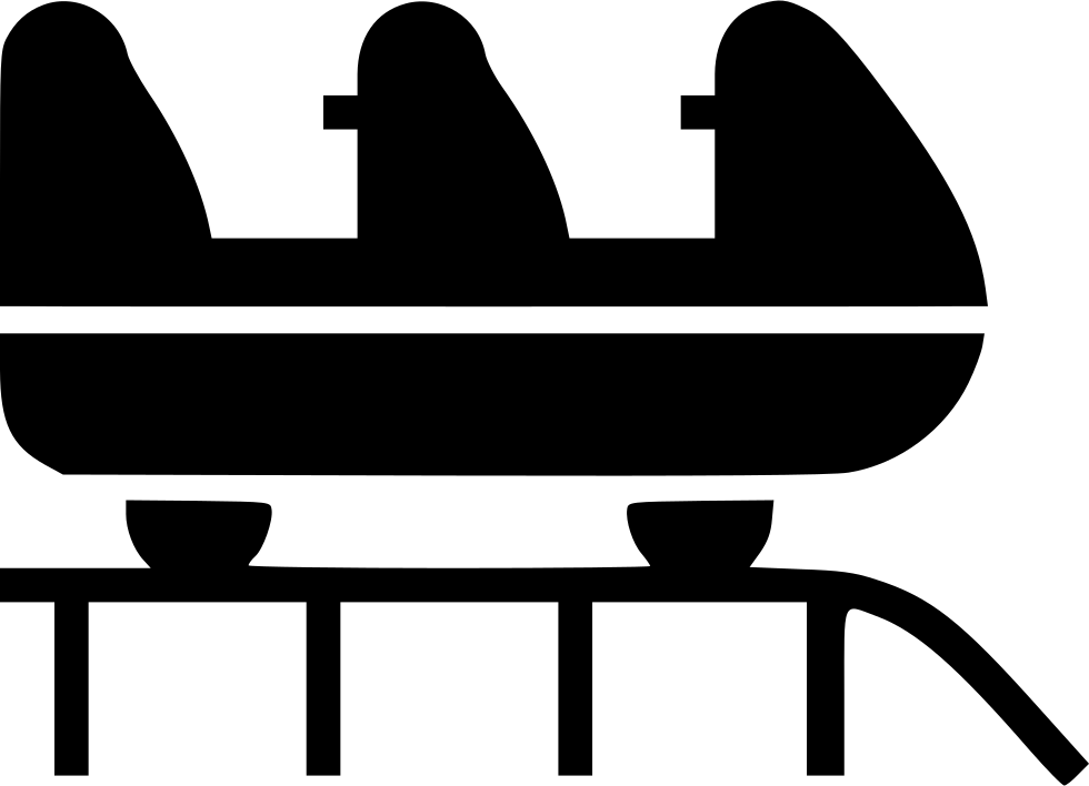 Roller Coaster Park Amusement - Amusement Park (980x708), Png Download