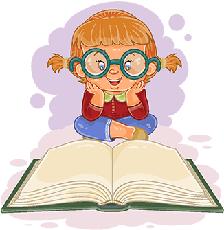 Small Girl Reading A Book, Reading, Book, Children - Vector Graphics (360x360), Png Download