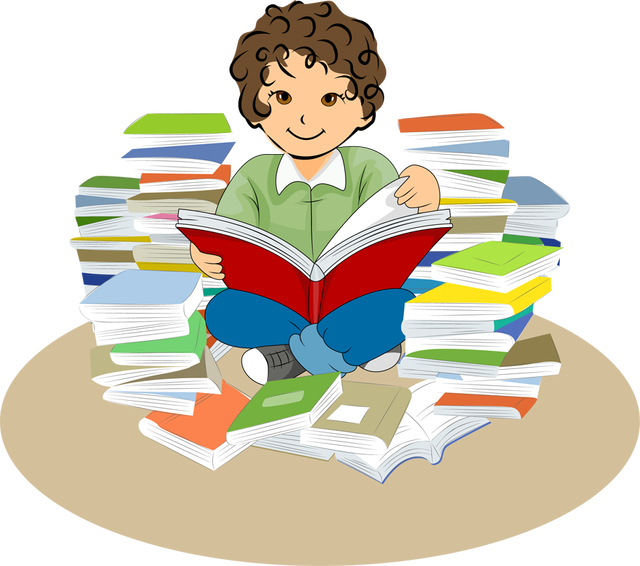 Read Aloud Book Clipart Svg Library Library - Reading Clip Art (640x566), Png Download