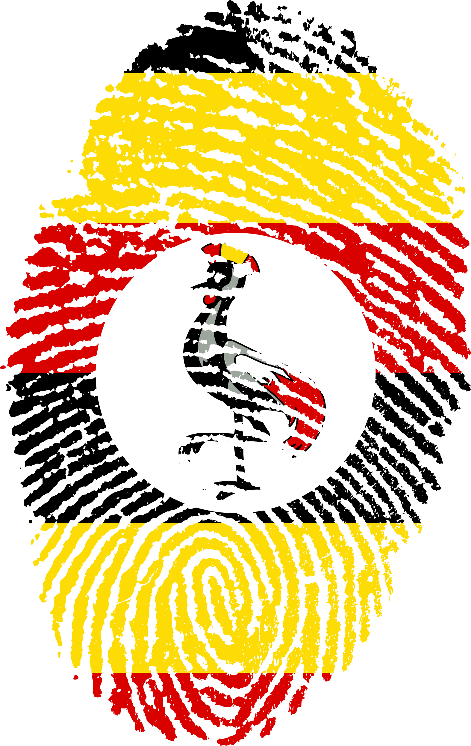 Uganda Flag Fingerprint Country 653059 - Digital Bandeira Do Brasil (1573x2488), Png Download