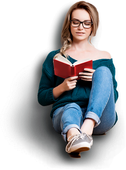 Woman Reading Png Freeuse Stock - Read Book (446x588), Png Download
