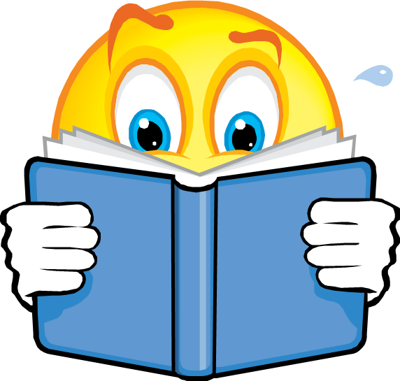 Reading Smiley Clip Art - Treble Clef And Book Lovers' Club (572x545), Png Download