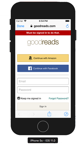 Authorizing A User With Oauthswift Into Your Ios Application - React Native Ios Simulator (270x500), Png Download