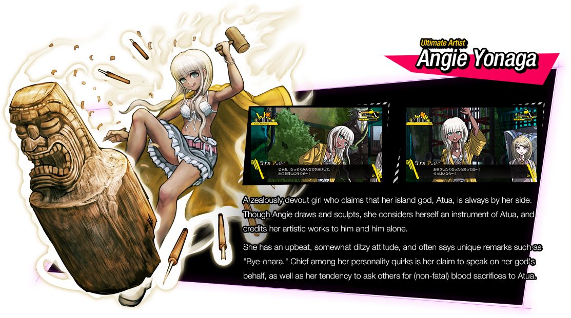 Angie Yonaga Danganronpa V3 Official English Website - Danganronpa V3 Characters (1113x621), Png Download
