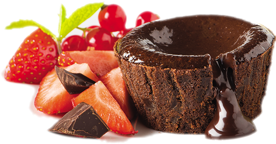 Chocolate Lava Pudding - Choco Lava Cake Png (566x300), Png Download