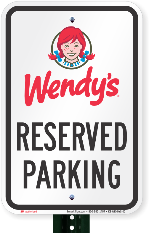 Image Result For Wendy's Restaurant Transparent - Starbucks Parking Sign (800x800), Png Download