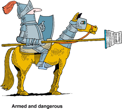 Png Free Library Image With Bible Armed And Dangerous - Knight (400x359), Png Download