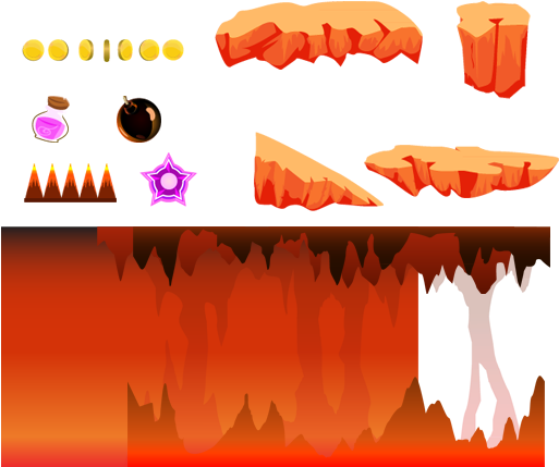 Lava Cave Background (600x500), Png Download