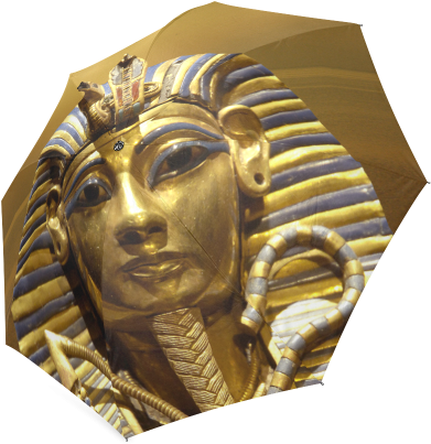 Egypt King Tut Foldable Umbrella - King Tut And Pyramid 5'x7'area Rug (500x500), Png Download
