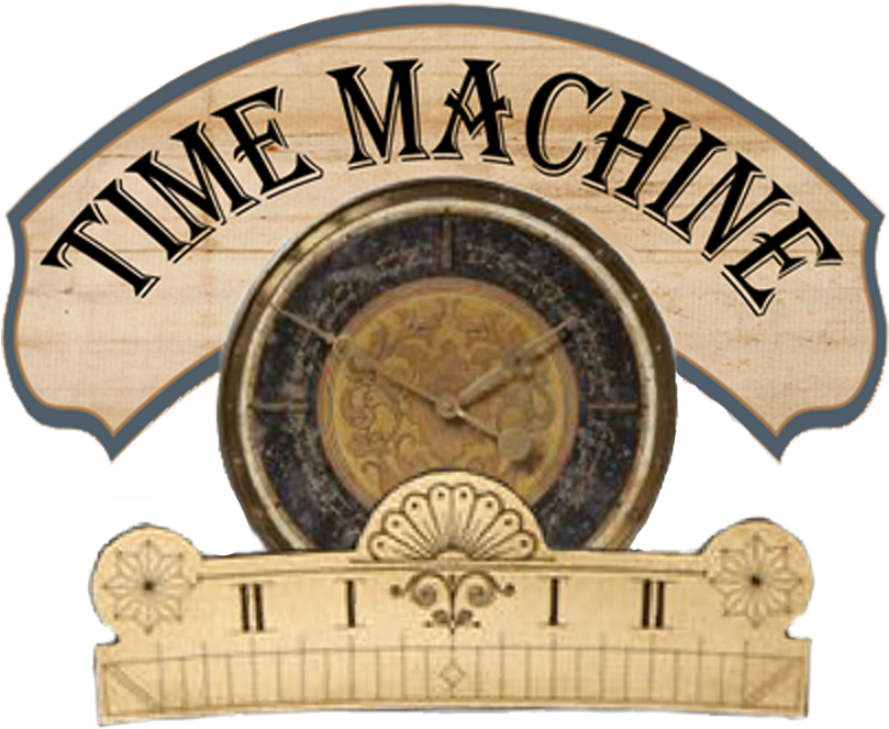 Time Machine Graphic - Leonardo Script 18" Cream Wall Clock Wall Clocks (920x726), Png Download