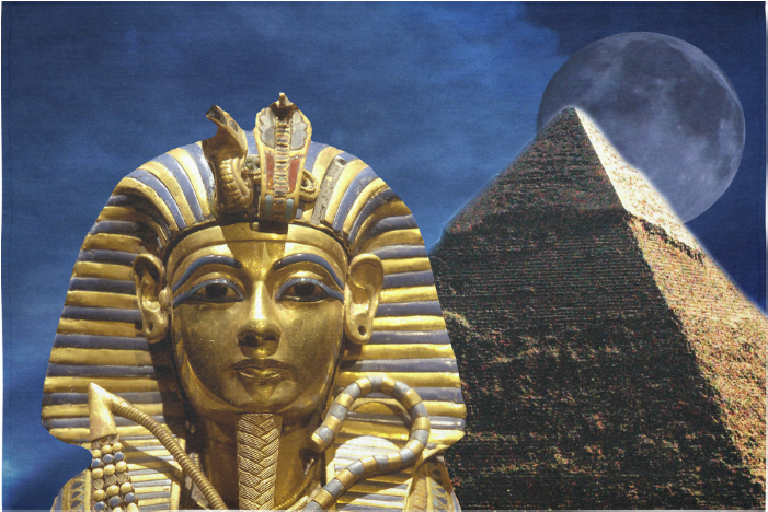 King Tut Pyramid Cotton Linen Wall Tapestry 60"x 40" - King Tut And Pyramid 5'x7'area Rug (1000x1000), Png Download